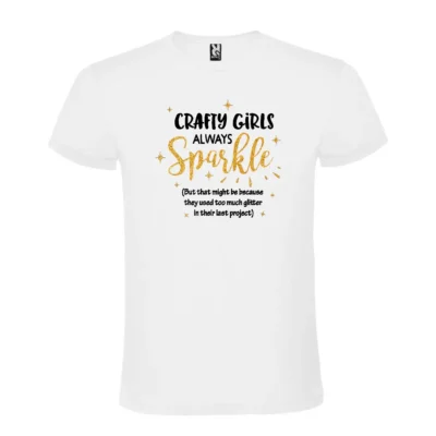 Tricou personalizat “Crafty girls”-alb